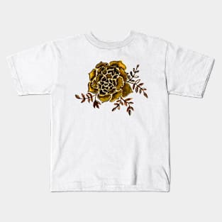 Watercolor houseleek - amber Kids T-Shirt